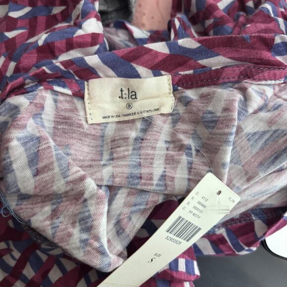 Anthropologie T.La Wayfaring Tee Purple Zebra Size S NWT - Picture 7 of 7